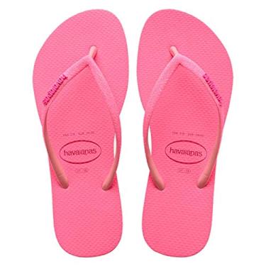 Imagem de Chinelo Slim Glitter Neon, Havaianas, Feminino, Rosa Macaron, 35/36