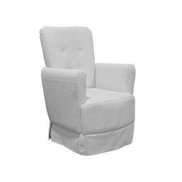 Imagem de Poltrona De Amamentação Balanço Lis Com Puff Veludo Cinza