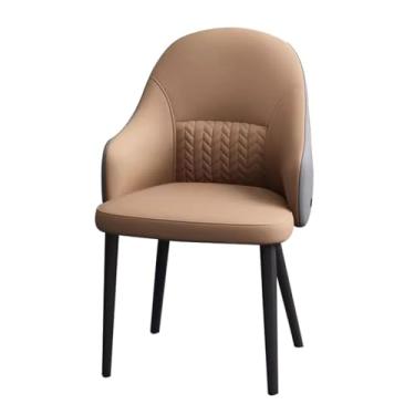 Imagem de Cadeira de jantar Chai cozinha gato garra couro cozinha jantar moderno quarto casamento quarto varanda sofá cadeira penteadeira maquiagem cadeiras sala de estar - cinza escuro