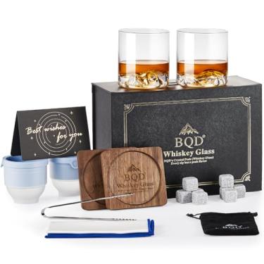 Imagem de BQD Conjunto de 2 copos de uísque à moda antiga com caixa de presente, presentes de aposentadoria ideais para homens e copos de coquetel para celebrações