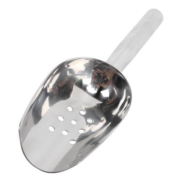 Imagem de SUNGOOYUE Colher de Sorvete, Colher Multifuncional de Aço Inoxidável para Chás de Cereais de Farinha-design Simples para Fácil Transporte e Armazenamento (com furos)