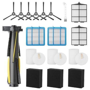 Imagem de Leemone 18 peças de reposição para aspirador de pó robô Shark Navigator AV2110S AV2120 RV2120AE RV2110, 1 escova principal, 2 pré-filtros, 2 filtros HEPA, 6 escovas laterais, 3 filtros de espuma e