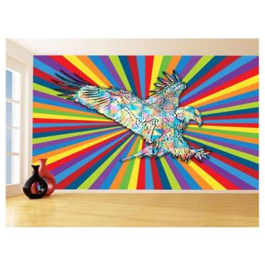 Imagem de Papel De Parede 3D Animais Pop Art Águia Voando 3,5M Pxa252 - Você Dec