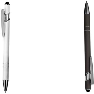 Imagem de Kit de Caneta Esferográfica com Touch, Rosa e Multicolorido, 24 Unidades, Corpo Emborrachado, Ponta Fina, Estilo Infantil, para Colorir, A Partir de 3 Anos (Branco e Preto)