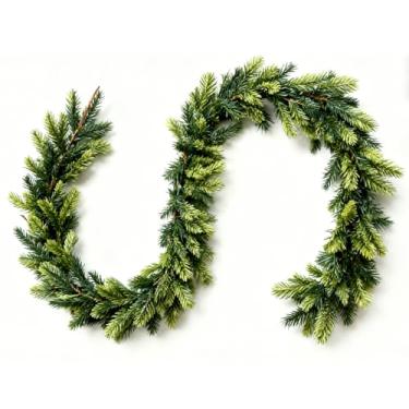 Imagem de NAHUAA Guirlanda de Natal de 2 m, guirlanda de pinheiro artificial, faça você mesmo, guirlanda de pinheiro de Norfolk, para Natal, férias, mesa, lareira, parede, decoração interna e externa