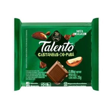 Imagem de Chocolate ao Leite com Castanha do Pará Talento Garoto 25g
