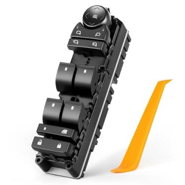 Imagem de Interruptor de janela elétrico do lado do motorista compatível com Chevy Silverado Yukon XL Sierra 2007-2013, Chevrolet Silverado 2011-2013, Cadillac Escalade 2007-2014, Buick Enclave 2010-2016, OE