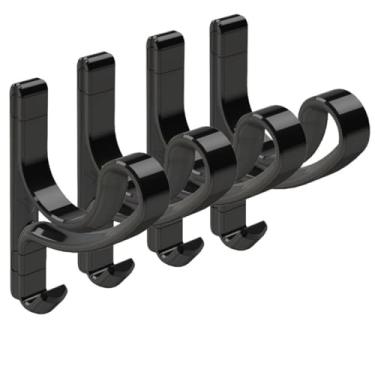 Imagem de Kit 4 Suporte De Parede Para Pendurar Capacete Jaqueta Luva Mochila Bolsa Toalha e Acessórios - Fixação Forte - Ideal para Organização Residencial