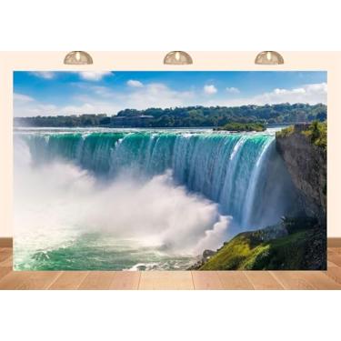 Imagem de PEKRU Tecido de 2,1 x 1,5 m Cenários das Cataratas do Niágara Majestic Horseshoe Falls, Canadá, Lindas Paisagens Naturais Estúdio Fotografia Adereços