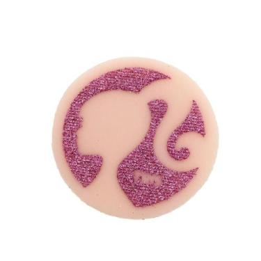 Imagem de Borracha Branca Barbie Glitter TRIS Rosa, Rosa