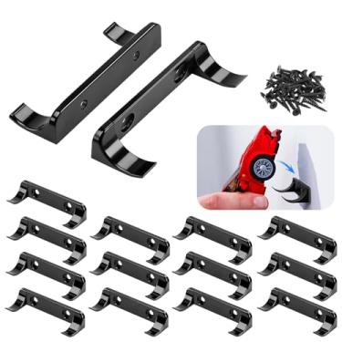 Imagem de 15 Pcs Sturdy Wall Bracket, Vertical Car Display Wall Mount, with 30 Pcs Screws, Compatible with Speed Champion Series Brick Car Models, Display Collectible Cars Vertical by Wheels on Wall, Black
