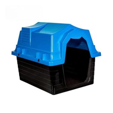 Imagem de Casinha para Cachorro N4/Universal com Proteção UV, Casa Pet Resistente para Cães Pequenos e Médios, Uso Interno e Externo (Azul - Universal)