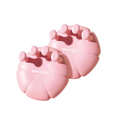 Imagem de MotiveTech Separadores de dedos para academia em casa, pequenos, portáteis, para alongamento da panturrilha, respiráveis ​​e ideais para pés planos, Rosa