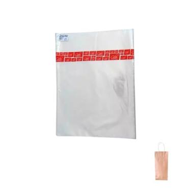 Imagem de Kit Saco De Presente Transparente 900 Incolor 35x53cm (5 unidades) + Sacola Para Presente Kraft para Garrafa 35x15x8cm (1000 unidades)