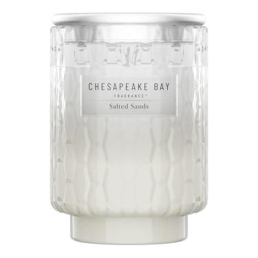 Imagem de Chesapeake Bay Candle 227 g | Fragrância de areia salgada | Fragrância provocadora de humor | Frasco texturizado inspirado em vidro marinho | Cera de mistura de soja premium com óleos essenciais |