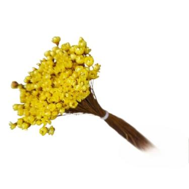 Imagem de Buque de Flores Artificiais Sempre Viva - Kit com 1.600 Flores, Tipo 1 Extra, Arranjo Decorativo para Presentes e Decoração(Amarelo,4 buquês (800 florzinhas))