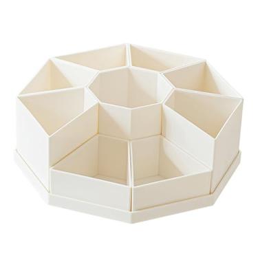 Imagem de Fockety Porta-canetas para Lápis, Organizador de Mesa Giratório de 360 ​​graus, 9 Slots, Porta-lápis, Organizador de Arte, Material de Papelaria, para Escritório, Escola, (WHITE)