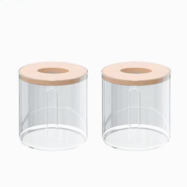 Imagem de Porta Papel Higienico，Capa Decorativa de Bambu，Design Transparente，Adequado para Casas de Banho e Cozinhas(KIT 2 UNIDADES)