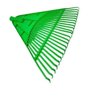 Imagem de predolo Cabeça de ancinho para folhas de jardim, ferramenta multifuncional e leve para remoção de folhas, com 24 dentes para uso agrícola, Verde