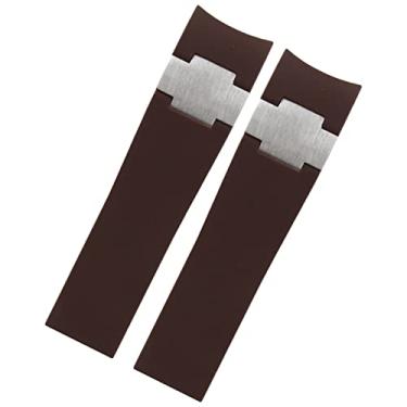 Imagem de HSPTR Pulseira de relógio impermeável para Ulysse Nardin pulseira de relógio de borracha de silicone esportiva, peças de acessórios de relógio de substituição (11)