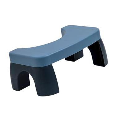 Imagem de Mingzhe Banqueta para Pés Penicos para Banheiro, Evita Escorregões, Melhora a Postura, Banqueta Penica de Cócoras PP Escritório (Azul)