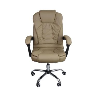 Imagem de Cadeira Escritório Presidente Reclinável Ergonômica - Bege