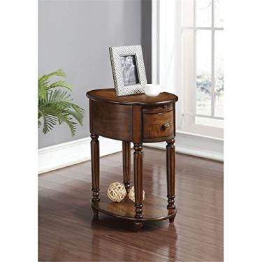 Imagem de Sofá-cama moderna com canto de café, mesa lateral, estante de livros, móveis para casa, escritório, sala de estar (mesa de canto champanhe) (mesa lateral de carvalho escuro)