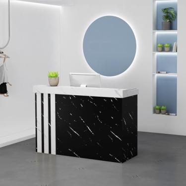 Imagem de Mesa de recepção, balcão de recepção, balcão de loja, mesa de recepção em pé, balcão de checkout, balcão de recepção pequeno, balcão de varejo, mesa de recepção com balcão, recepção, recepção moderna
