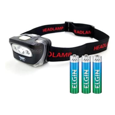 Imagem de Lanterna De Cabeça Pilha Ideal Para Legendarios 20Hrs De Luz