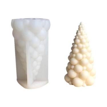 Imagem de Molde De Silicone 3D Árvore De Natal Bolha Para Velas Aromáticas, Gess