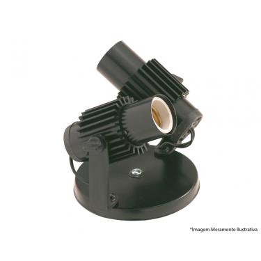 Imagem de Spot Alum Aletado 2 Canoplas Preto