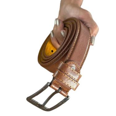 Imagem de Cinto Social Masculino Casual De Couro Com Fivela Clássica Ideal Para 