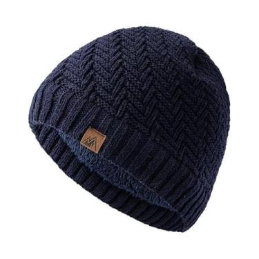 Imagem de Gorro De Inverno Unissex Tricotado Com Forro De Pelúcia Quente Para Es