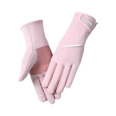 Imagem de Luvas Femininas De Inverno Térmicas Com Forro De Lã, Impermeáveis E Co