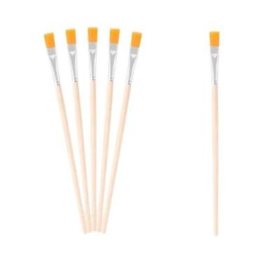 Imagem de Conjunto De Pincéis Planos De Nylon Com Cerdas Para Pintura - 10, 30, 