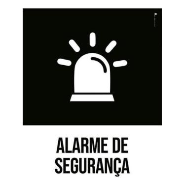 Imagem de Kit 5 Placas Desenho - Alarme De Segurança - Sinalizo