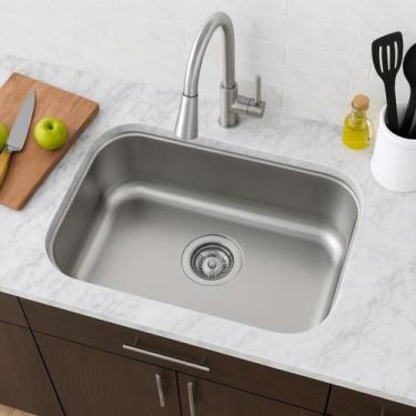 Imagem de Cuba Cozinha Gourmet Embutir Aço Inox Retangular Escovado Tramontina 4