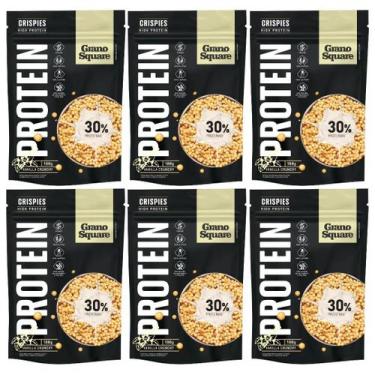 Imagem de Kit 6 Crispies Vanilla 180gr Crunchy Proteina Baunilha, Vegano, Sem Gl