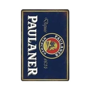 Imagem de Placa De Metal Retangular Vintage De Marca De Cerveja Para Decoração D