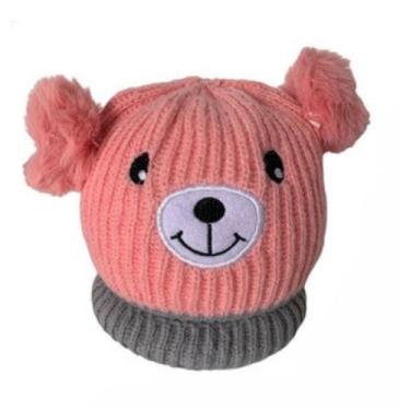 Imagem de touca gorro de frio infantil de pompom bichinho para menino menina for