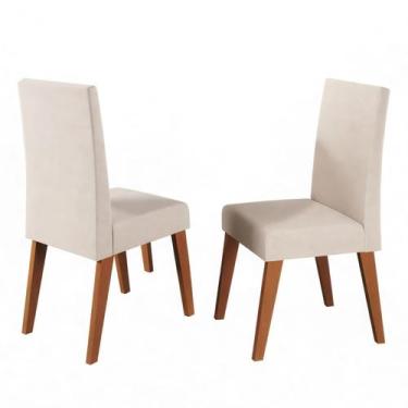 Imagem de Conjunto Sala de Jantar Com 2 Cadeiras Estofadas Veludo Milano - VIERO
