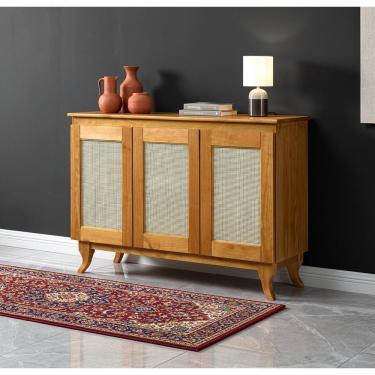 Imagem de Aparador Buffet Tela 3 Portas Madeira Deltan Imbuia