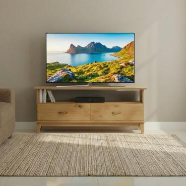 Imagem de Rack Em Madeira Maciça Para Tv Até 55 Polegadas 2 Gavetas