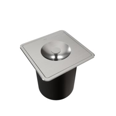 Imagem de Lixeira De Embutir Quadrada 6l Inox Escovado - Docol