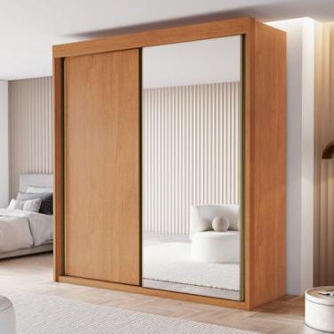 Imagem de Guarda-roupa Casal com Espelho 2 Portas de Correr 100% MDF Chicago Cin