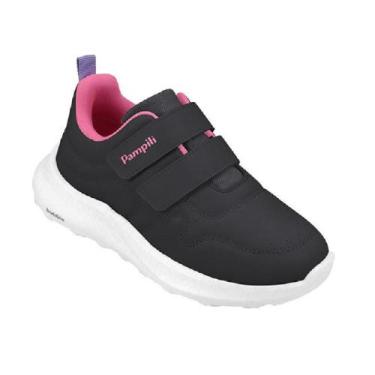 Imagem de Tenis pampili bubble escolar ref 746051000 menina, 32, Preto, Rosa