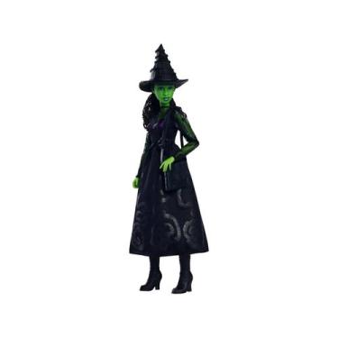 Imagem de Boneca Mattel Wicked Elphaba Verde + Acessórios Articulados, Wicked