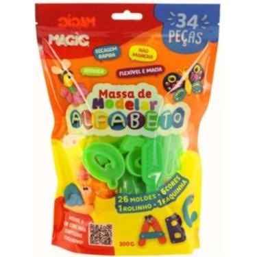 Imagem de Massa Modelar 34 Pecas - Alfabeto - 300G