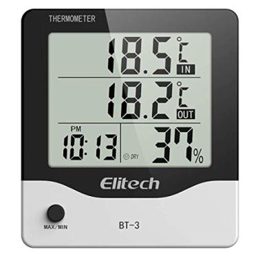 Imagem de Elitech BT-3 LCD Higrômetro digital com Termômetro Monitor de umidade Monitor de temper...