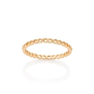Imagem de Anel banhado ouro 18k skinny infinitos 513623 - Rommanel, 14